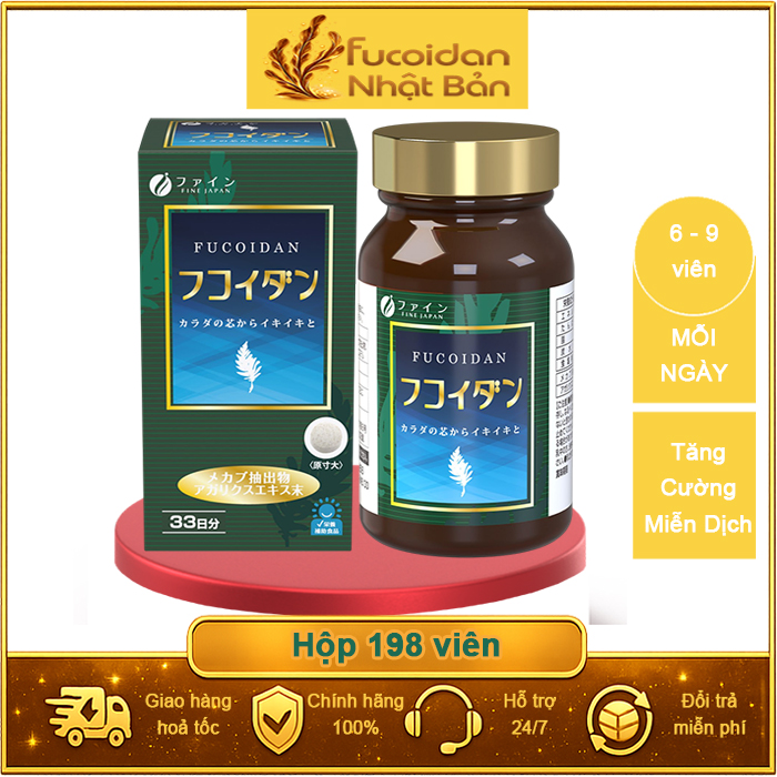 Viên nang Fucoidan Fine. Hộp 198 viên