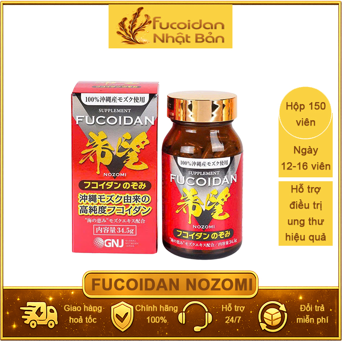 Fucoidan Nozomi Nhật Bản. Hộp 150 viên