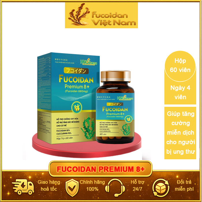 Fucoidan Nano Premium - Dùng cho người đang điều trị ung thư. Hộp 30 gói