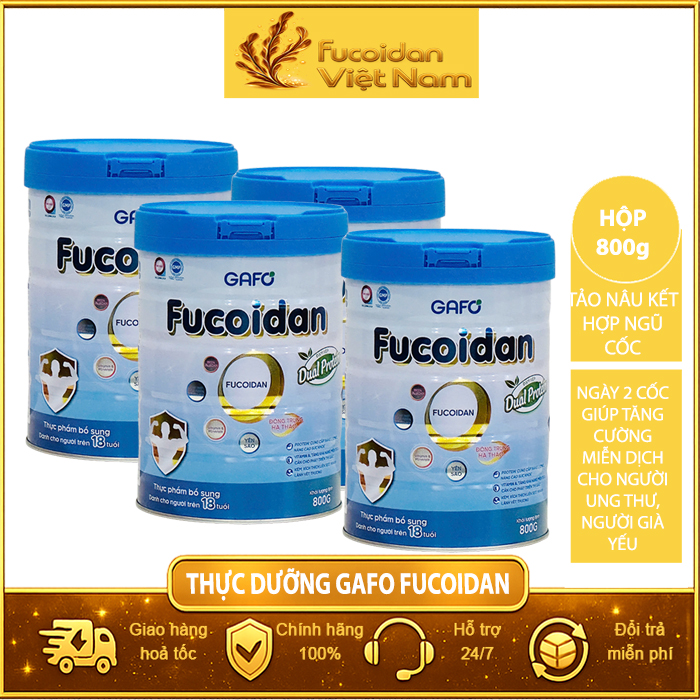 Combo 4 Hộp Thực phẩm bổ sung Gafo Fucoidan. Mỗi Hộp 800g