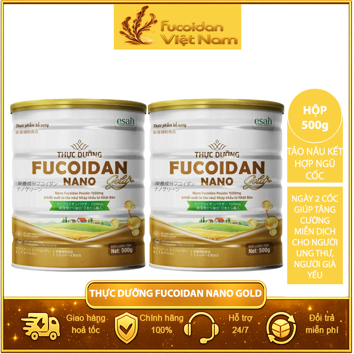Combo 2 Hộp Thực dưỡng Fucoidan Nano Gold. Mỗi Hộp 500g