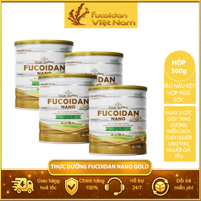 Combo 4 Hộp Thực dưỡng Fucoidan Nano Gold. Mỗi Hộp 500g