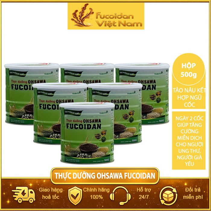 Combo 6 Hộp Thực dưỡng Fucoidan Ohsawa Fucoidan. Mỗi Hộp 500g